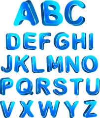 3d ice set alphabet.