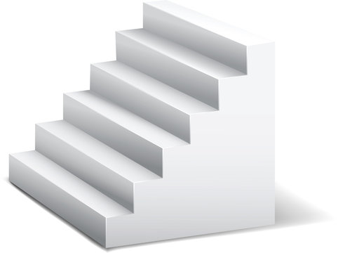 white 3d stairway.
