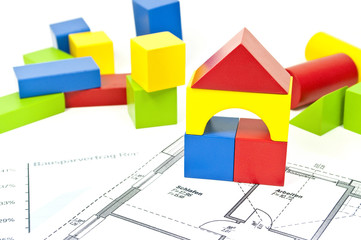 Holzbaukl&ouml;tze mit Grundriss