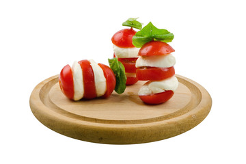 mozzarella and tomatoes