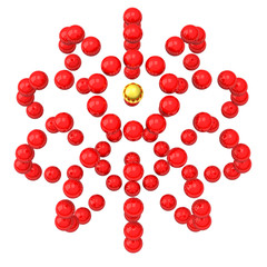 Leadership and teamwork concept - 3d abstract illustration