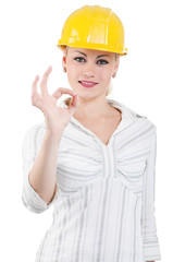 Girl with hard hat