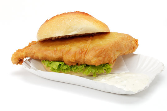 Backfisch im Br&ouml;tchen