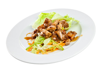 roast pork on the white