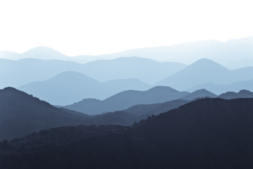 Fototapeta premium Hills in the fog