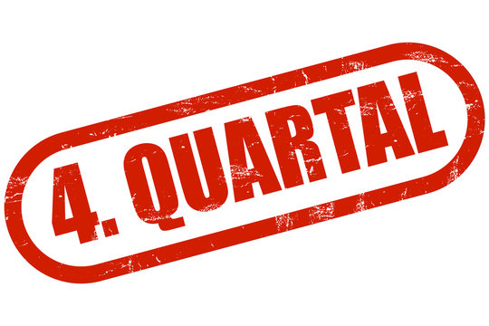 Grunge Stempel rot 4. QUARTAL