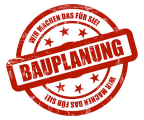 Sternen Stempel rot rt BAUPLANUNG