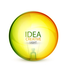 Colored glossy idea bubbles