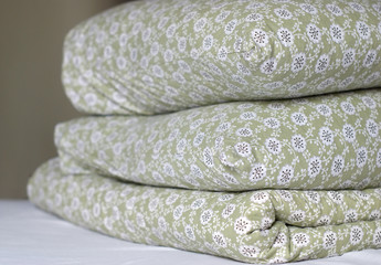 Blankets and feather pillows