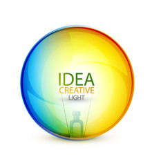Vector glossy idea bubble