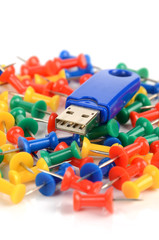 USB disk and push pin