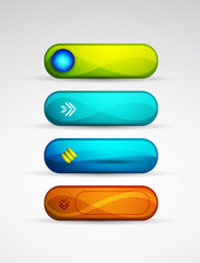 Colored vector buttons