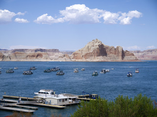 Lake Powell between Arizona and Utah USA