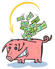 Cartoon Pig - Money-box.