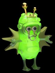 Green peaceful alien