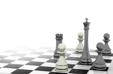3d chess background