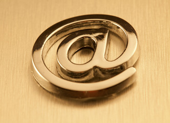e-mail - chrome metal alphabet symbol