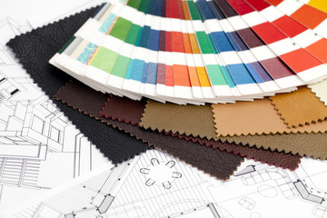 color samples of architectural materials