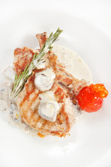 steak with vegetables