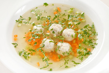 soup with meatballs