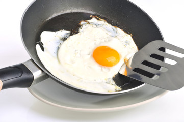 Oeuf sur le plat cuit