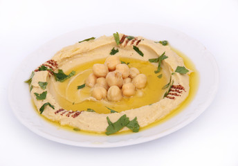 The traditional Middle Eastern hummus