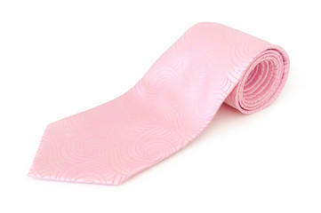 Fototapeta na wymiar pink tie isolated on white background.