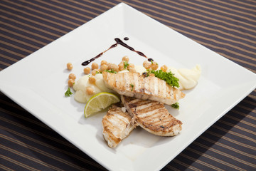 Grilled butterfish  w potato puree
