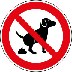 Verbotsschild Hundekot verboten - kein Hundeklo Zeichen