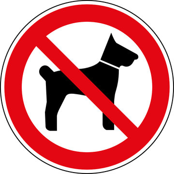 Verbotsschild Hunde verboten Zeichen Symbol Schild