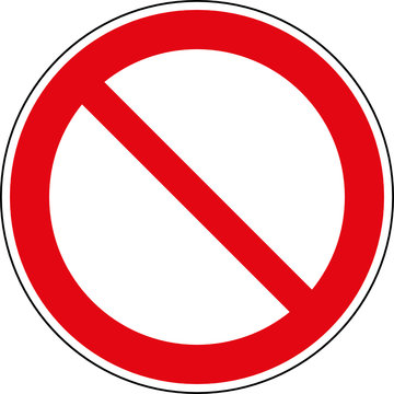 Verbotsschild allgemein Schild Zeichen Vorlage Muster