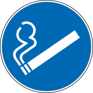 Gebotszeichen Rauchen erlaubt gestattet Schild Zeichen