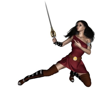 Fantasy Barbarian Swordswoman