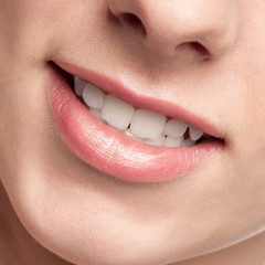 Naklejka premium Close-up lips of beauty young woman