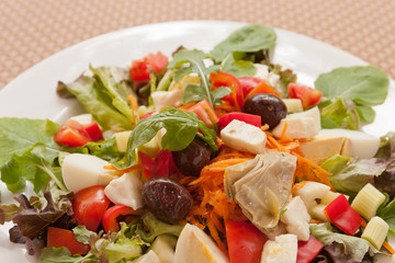 closeup of salad