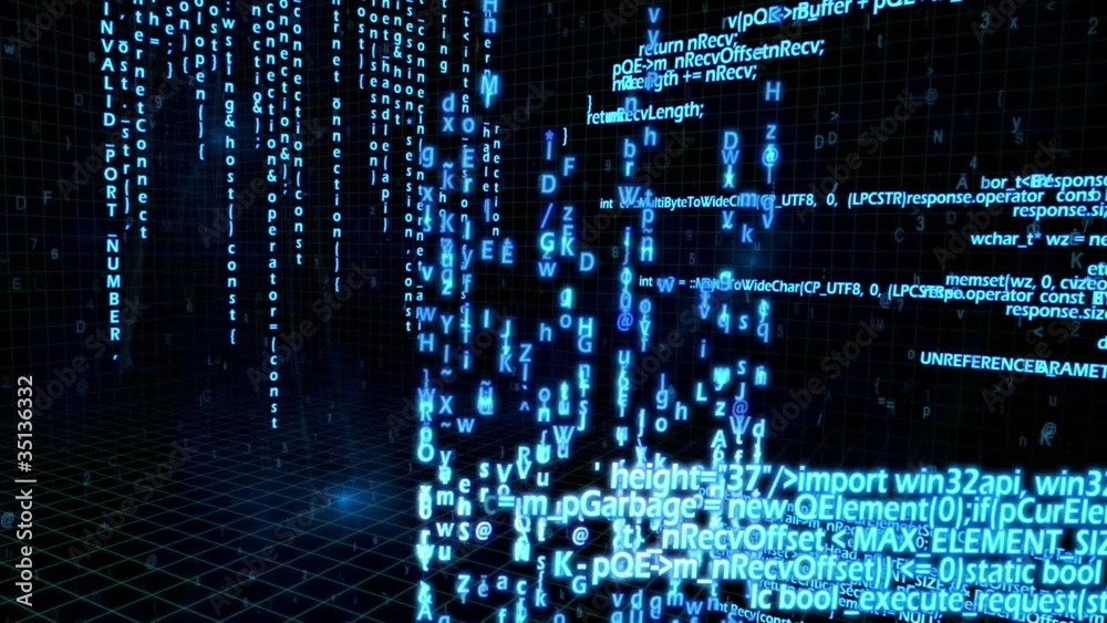 Poster 3d animation about network data flow