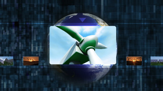 Hand choosing videos about green energie