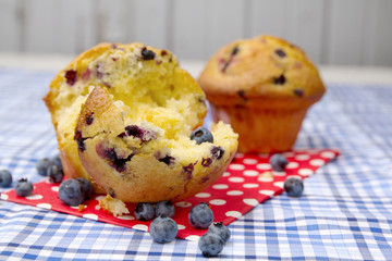 Fresh blueberry muffin