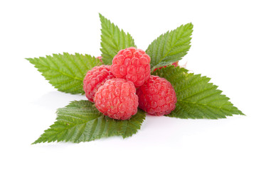 Fresh raspberries heap