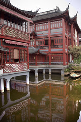 Old Shanghai Buiildings Yuyuan Garden Reflections China