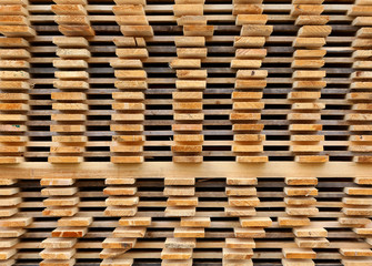 Pine Wooden Planks Stacked
