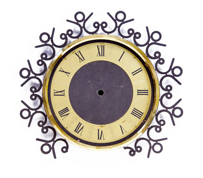 grunge and ornamental  clock-face