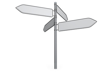 Wegweiser in vier Richtungen