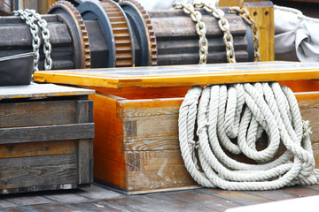 Rope on deck