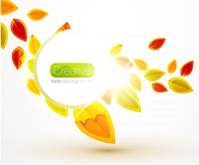 Vector abstract autumn leaf background