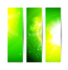 Vector abstract  green shiny background