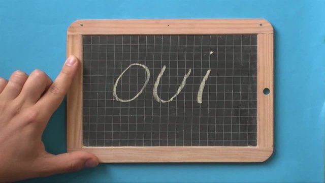 Oui - &eacute;crire &agrave; la craie