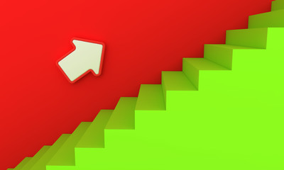 Fototapeta premium Green stairway