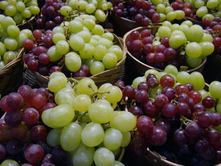 Red and green grapes