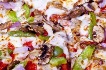 Pizza closeup.